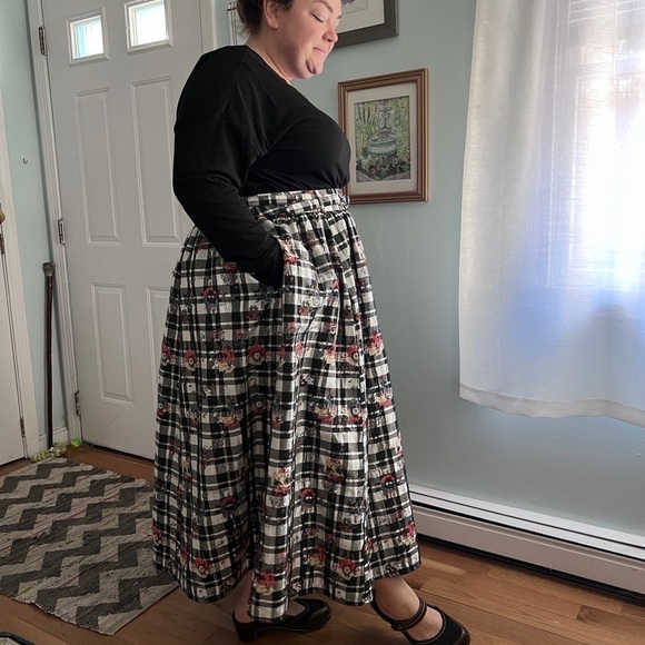 Wayward Fancies eShakti Plaid Belted Skirt Size 2X 20W - Picture 4 of 13